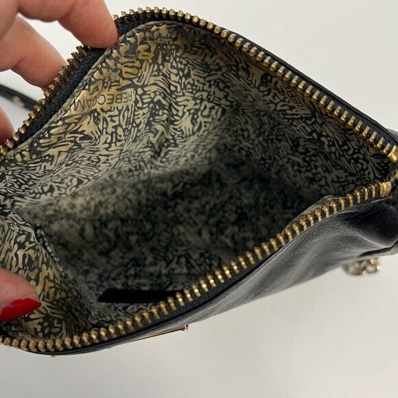 Rebecca Minkoff 4 Zip Cross-body Leather Bag, Black Leather Silver Hardware - Picture 8 of 10